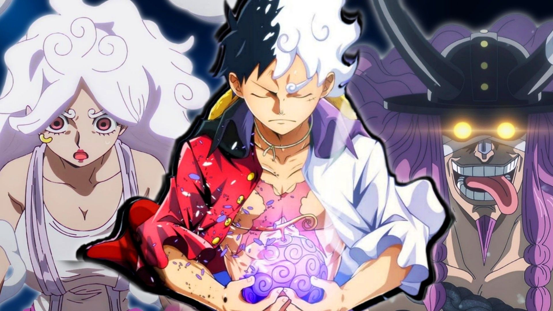 Picture of Bonney Luffy and Loki as Straw Hat Gods in one piece