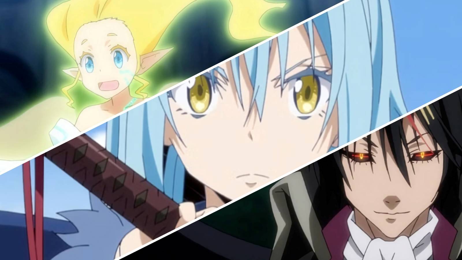 Three of the strongest Tensura species: Elementals, Ultimate Slime, and Daemons. 