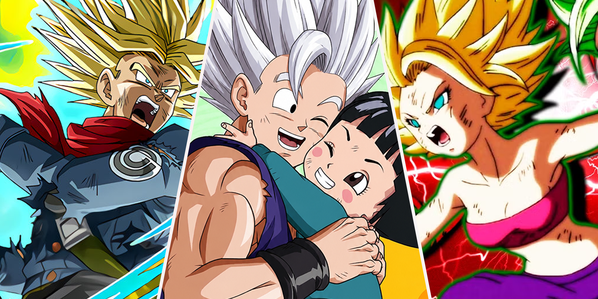 Super Saiyan 2 Trunks, Gohan Beast, Pan, and Super Saiyan Cauliflower
