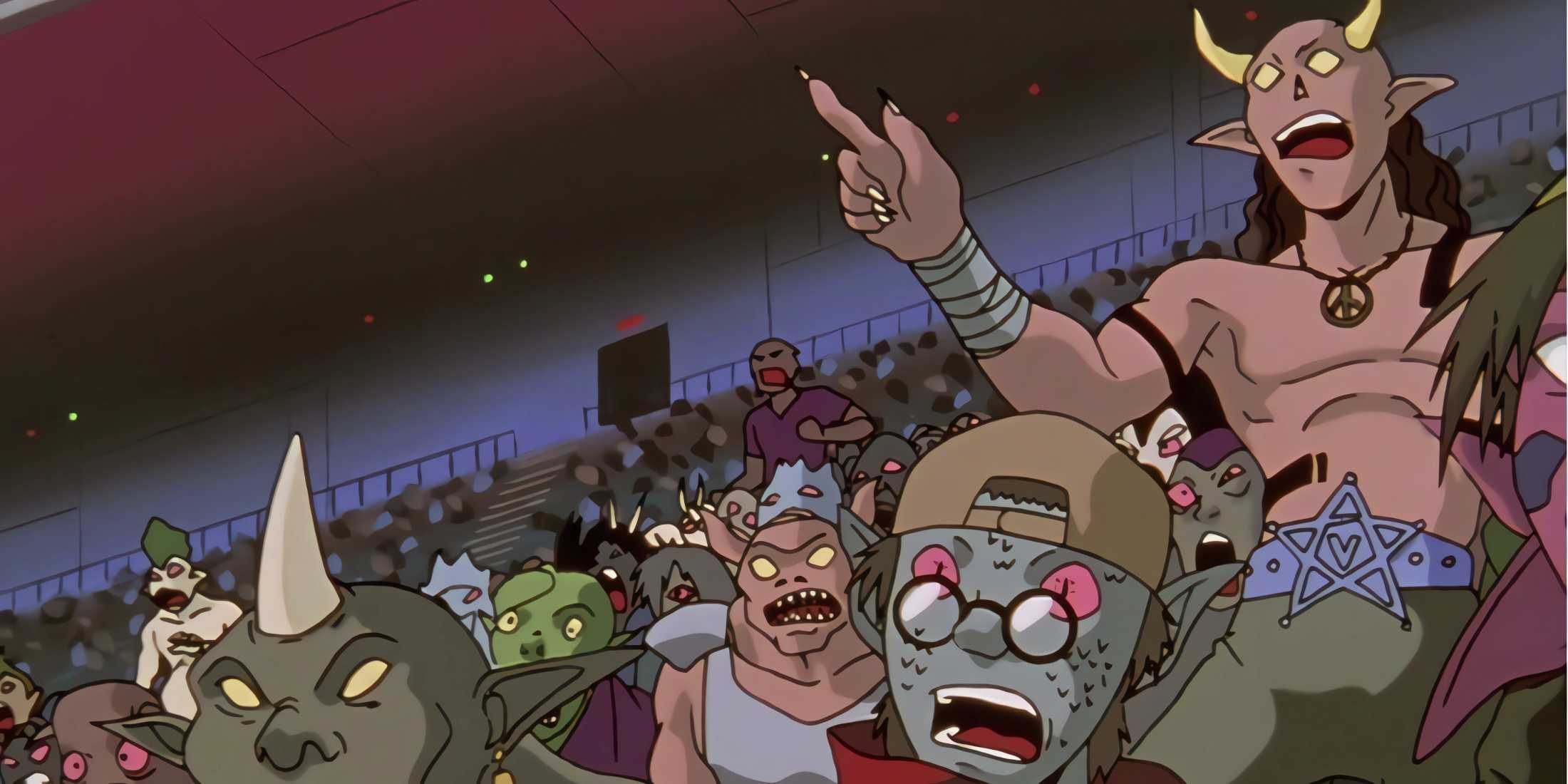 The demons react to the fights happening during the beginning of the Demon World Tournament.