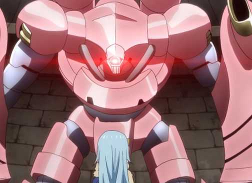 The elemental collosus faces Rimuru during their fight.