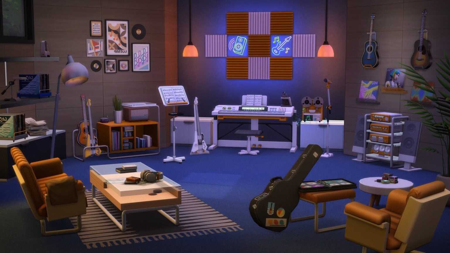 The Music Den kit in The Sims 4