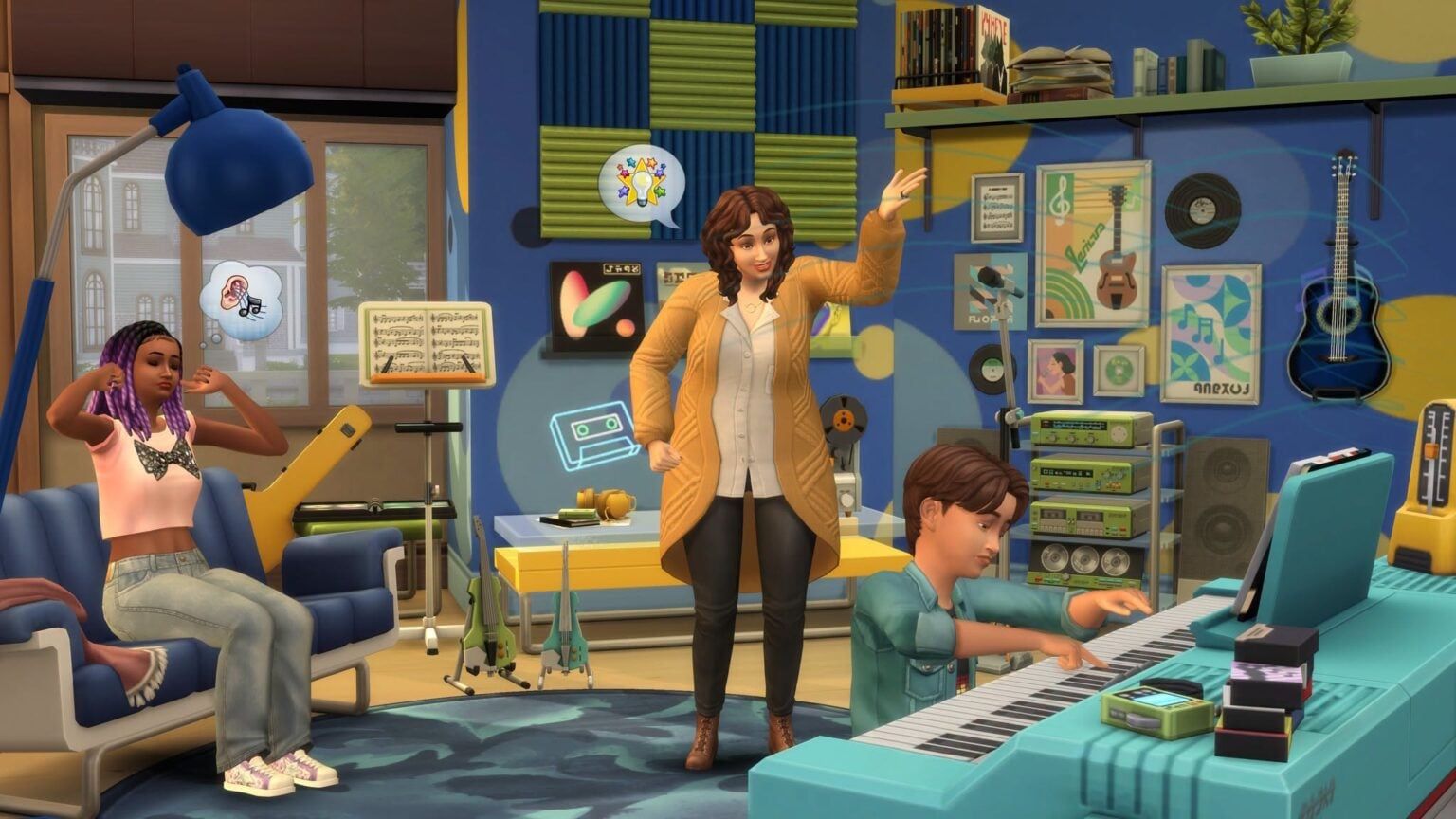 The Music Den kit in The Sims 4