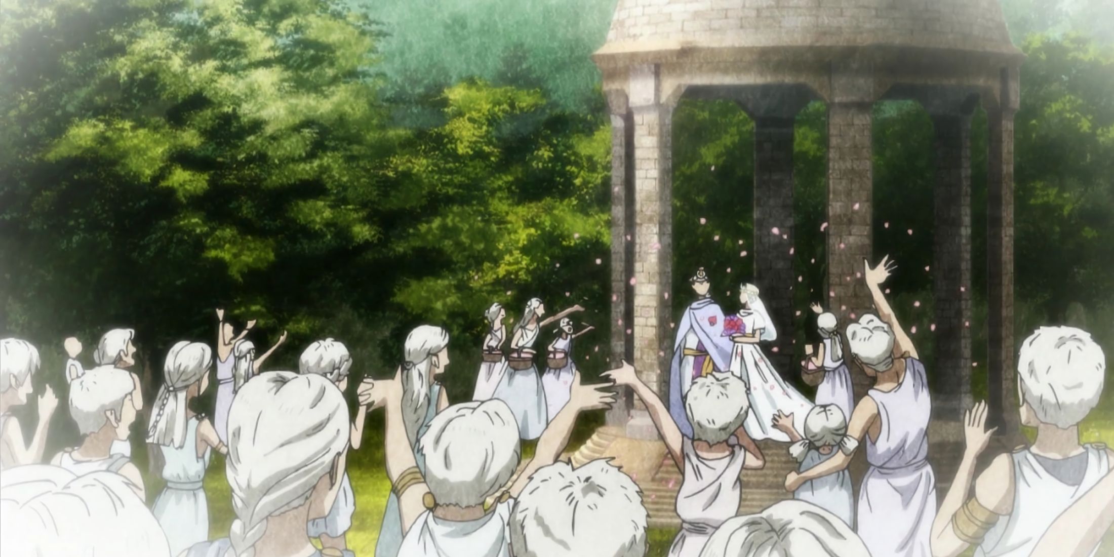 The wedding of Licht and Tetia, being celebrated by the entire Elf Tribe.