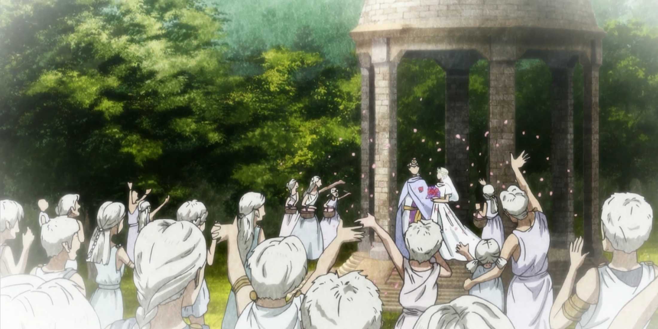 The wedding of Licht and Tetia, being celebrated by the entire Elf Tribe.