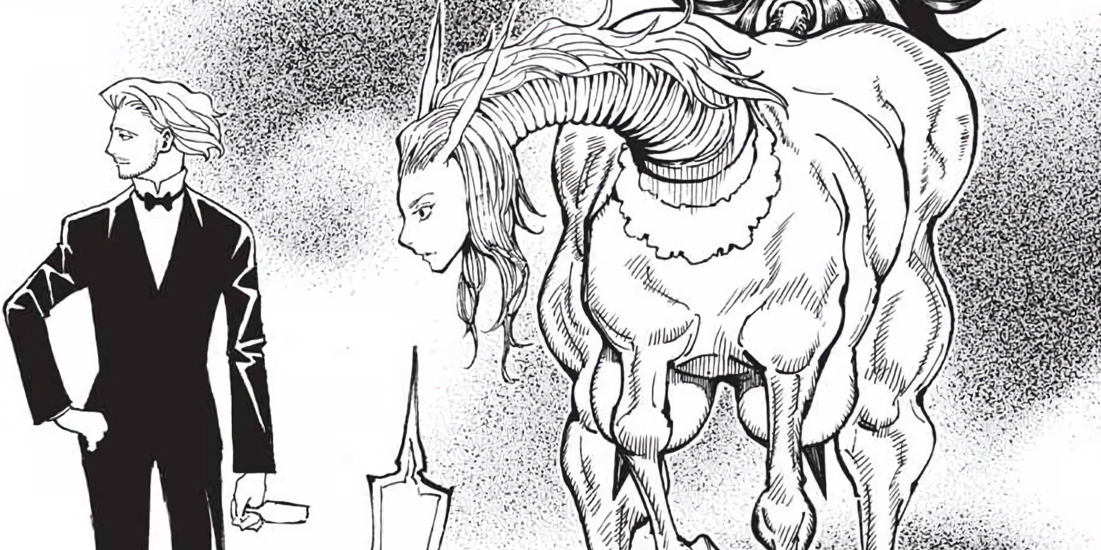 Tserriednich and his Beast walking around the room during the dinner.