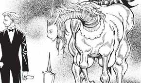 Tserriednich and his Beast walking around the room during the dinner.