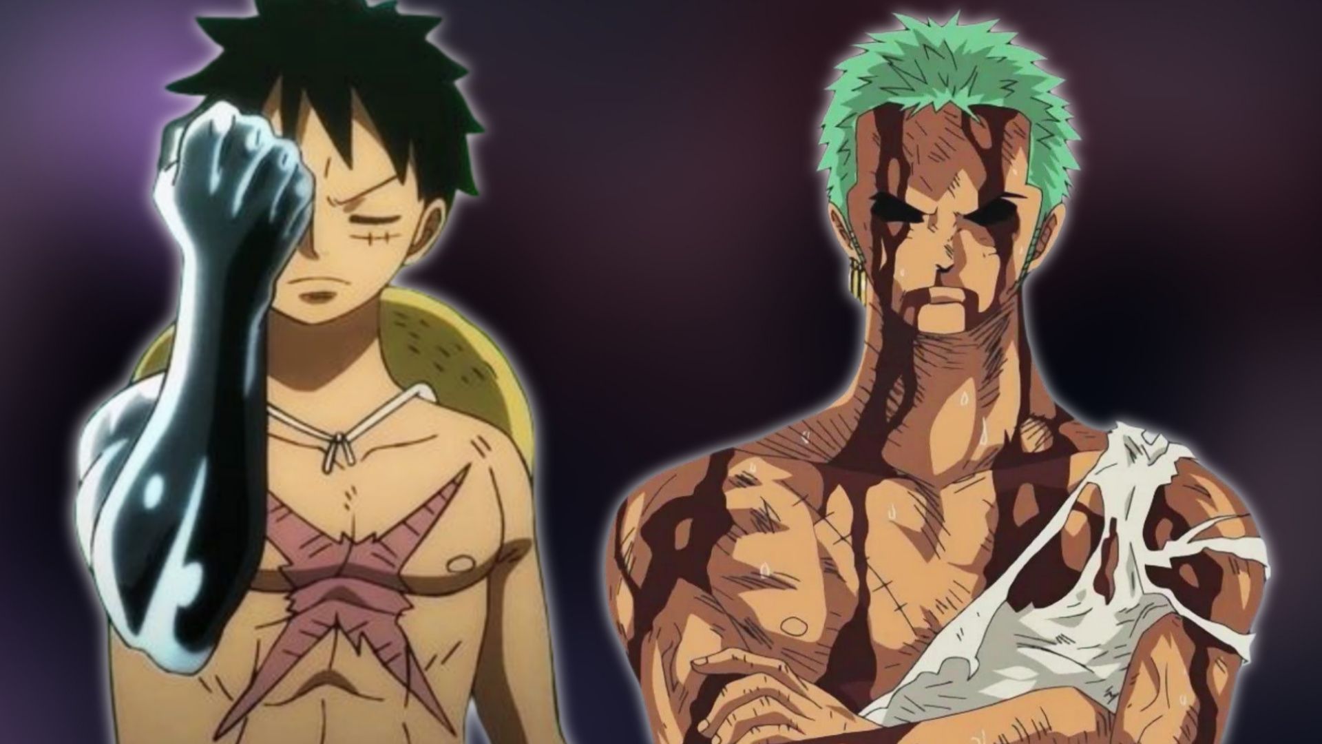 Image of Haki user Luffy and Zoro One Piece