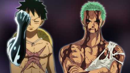 Image of Haki users Luffy and Zoro One Piece