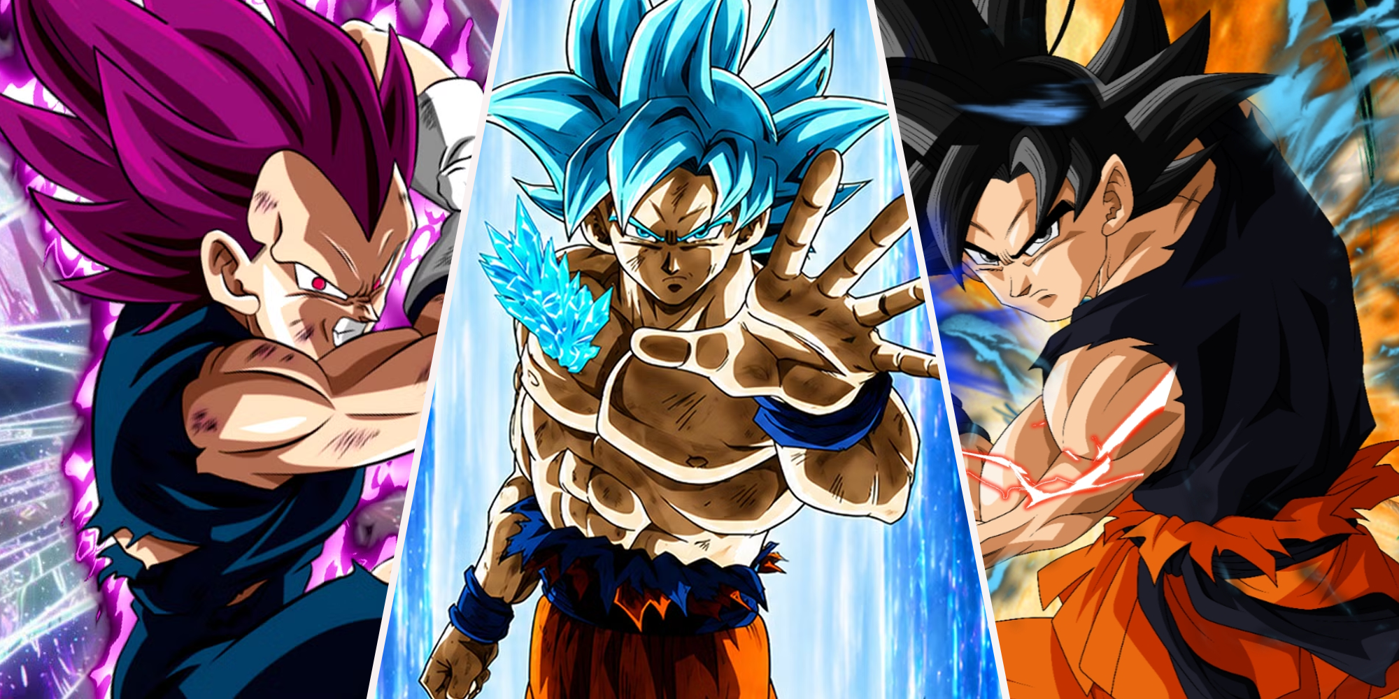 Ultra Ego Vegeta, Ultra Superhero Goku and Ultra Instinct Sign Goku