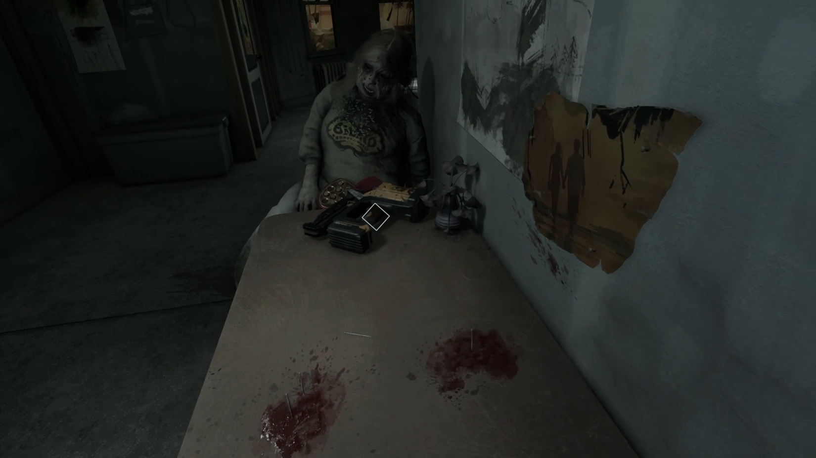Get the nail gun on the unhinged table