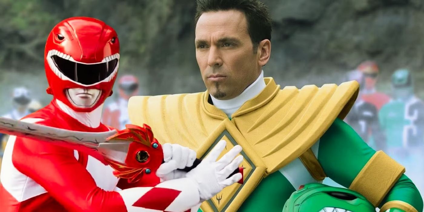 Composite image of Red Ranger and Tommy Oliver from Power Rangers
