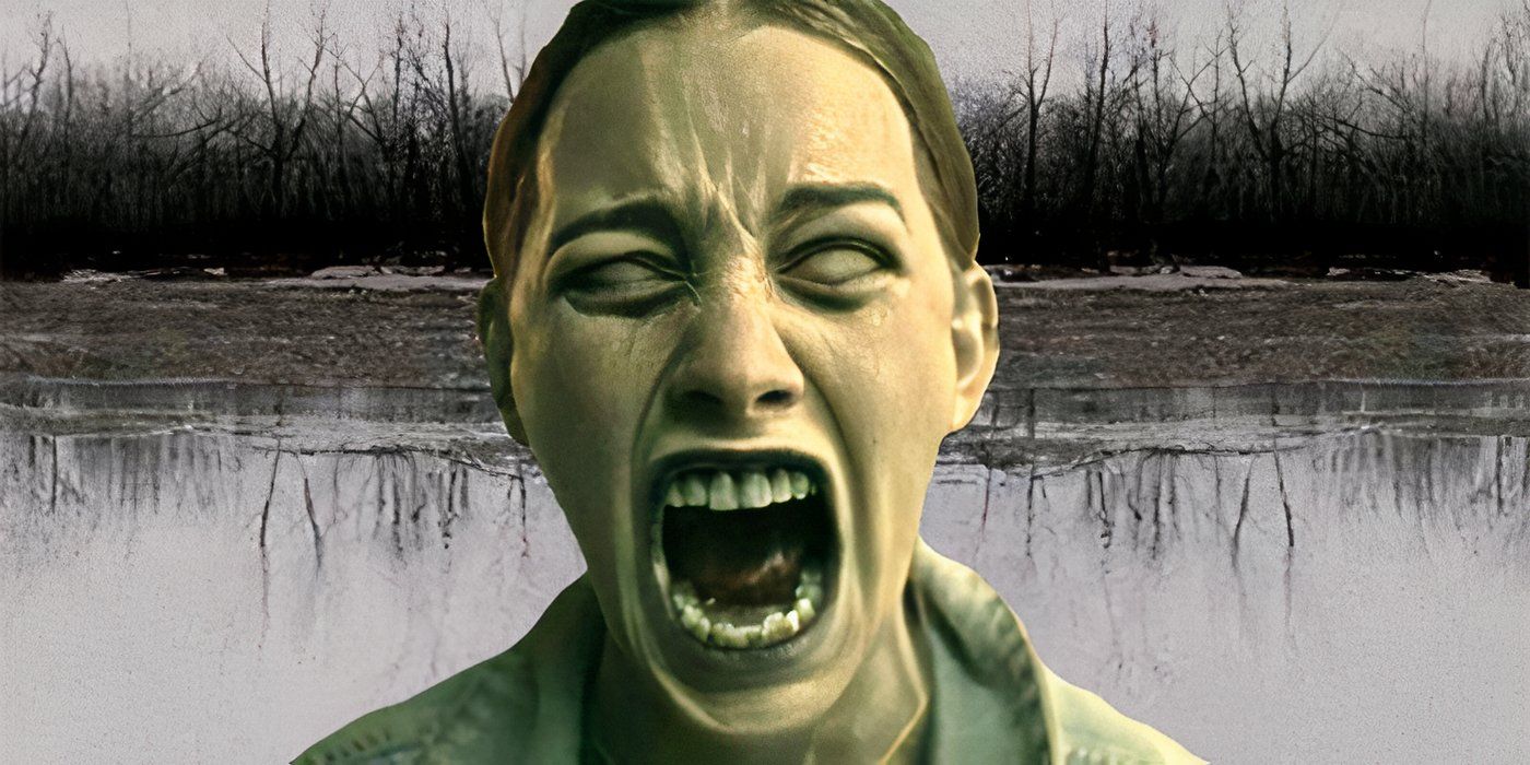 An image of Nell in The Haunting of Hill House over the The Outsider poster