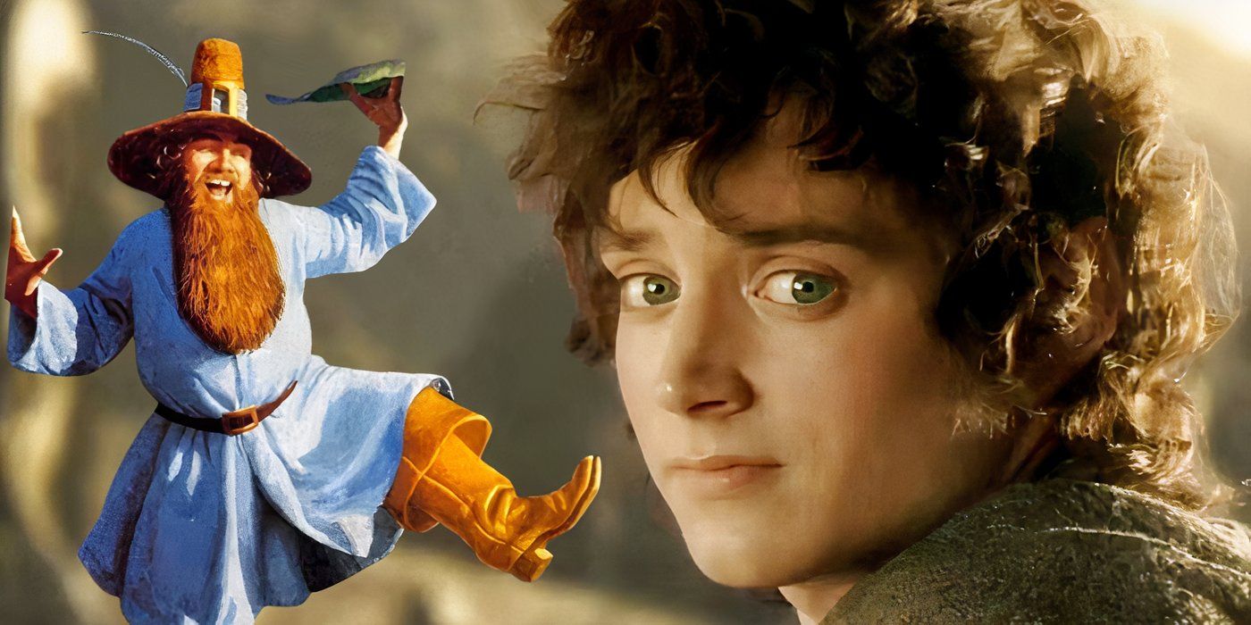 A combined image of Tom Bombadil in Tolkien's books and Frodo in the LotR movies