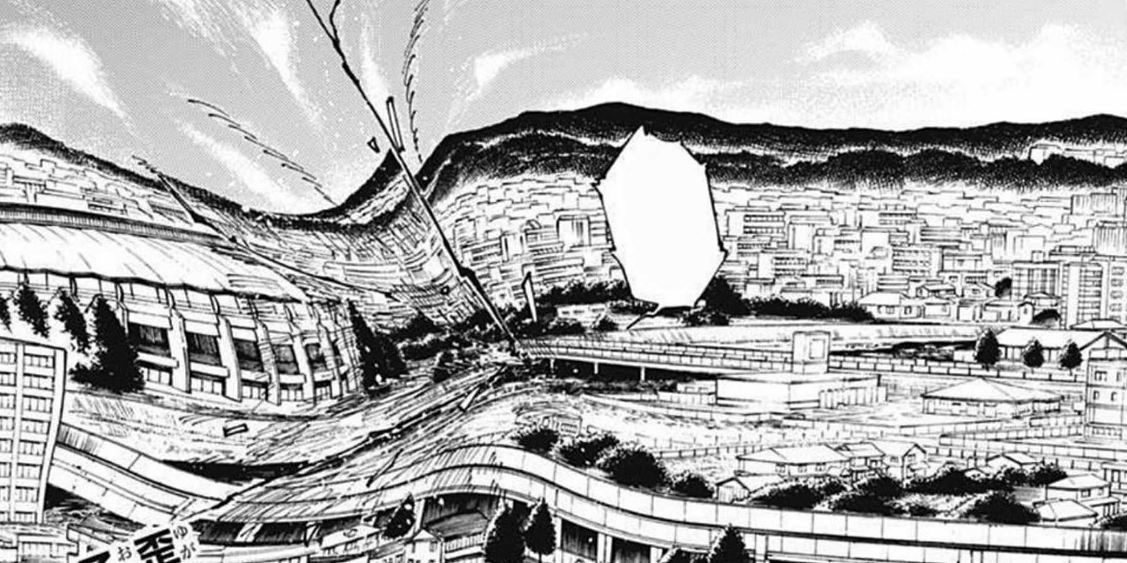 Uro using Sky Manipulation to warp the reality around him.