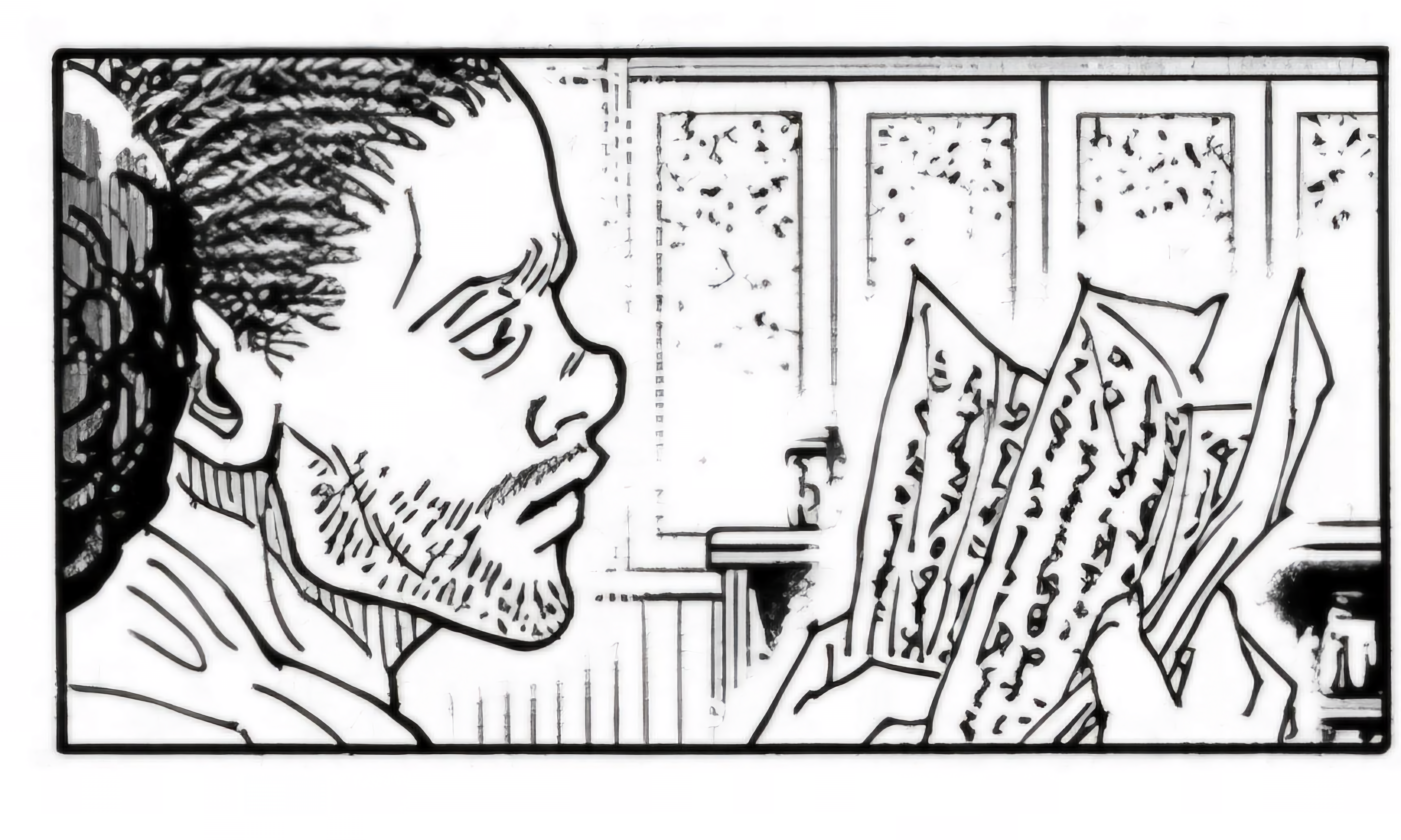 Luzurus reads a note with a solemn expression. 