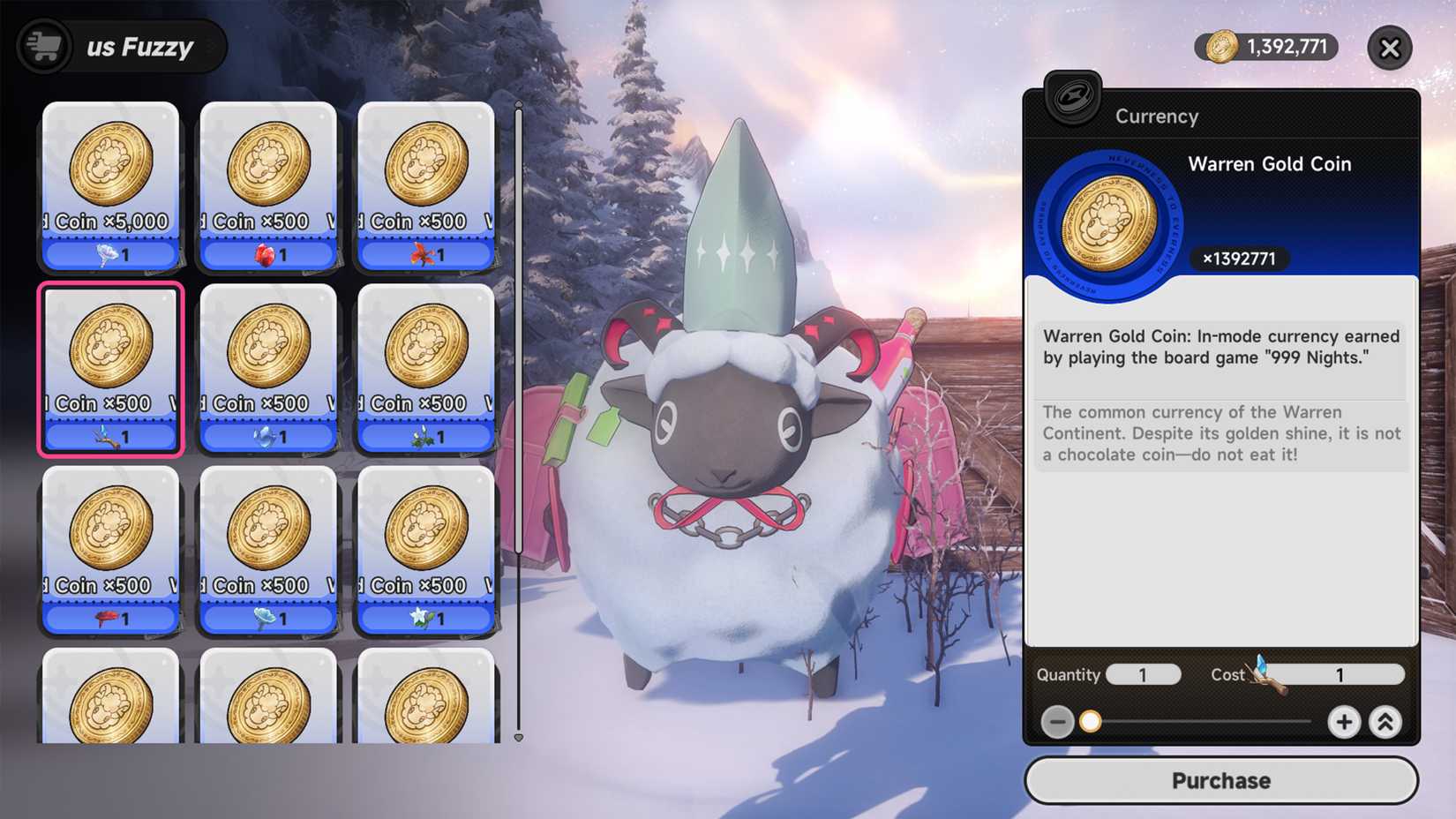 What to do with collectibles in 999 nights