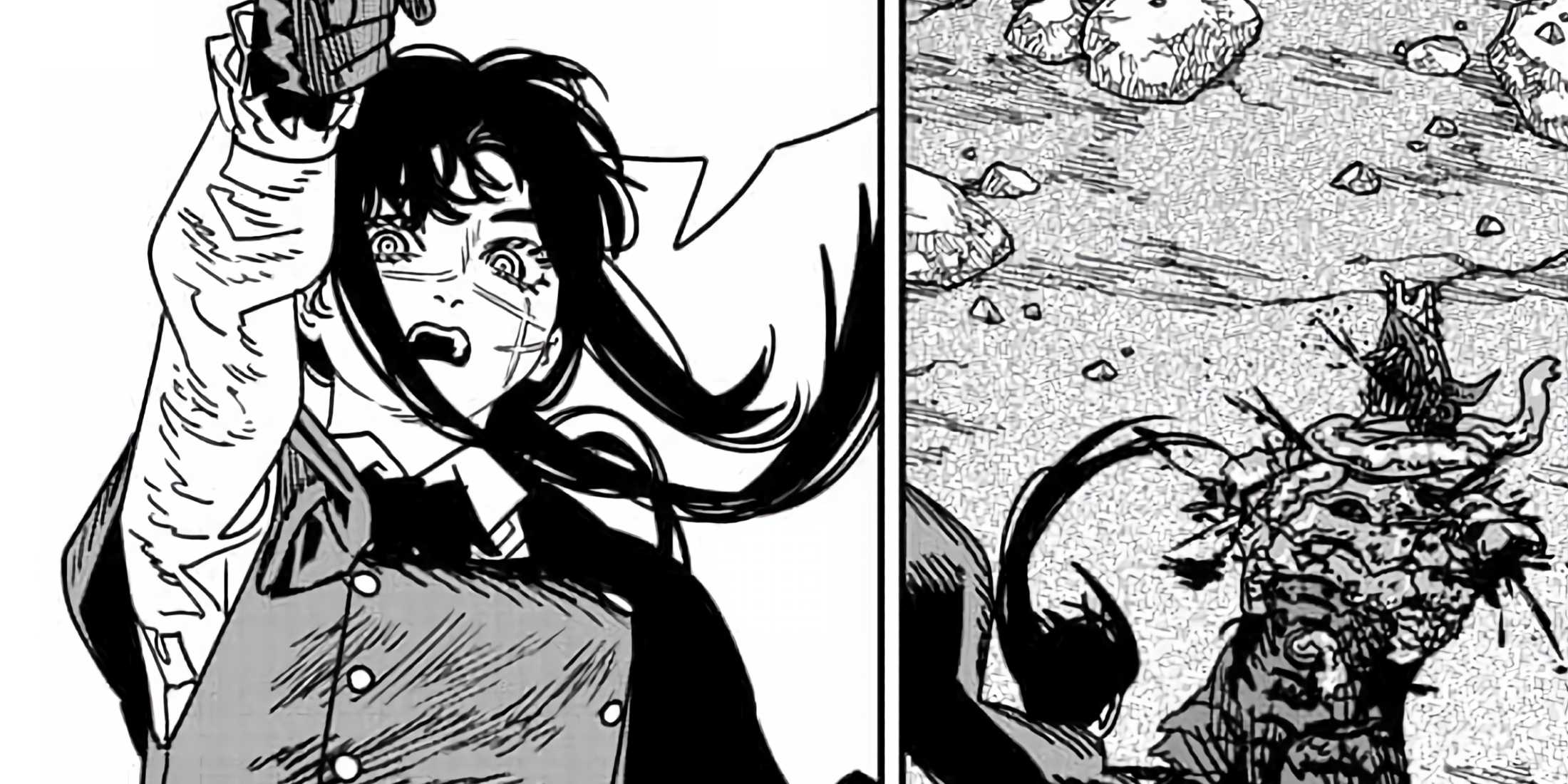 Yoru mocks Denji after beating him, acting like Makima.