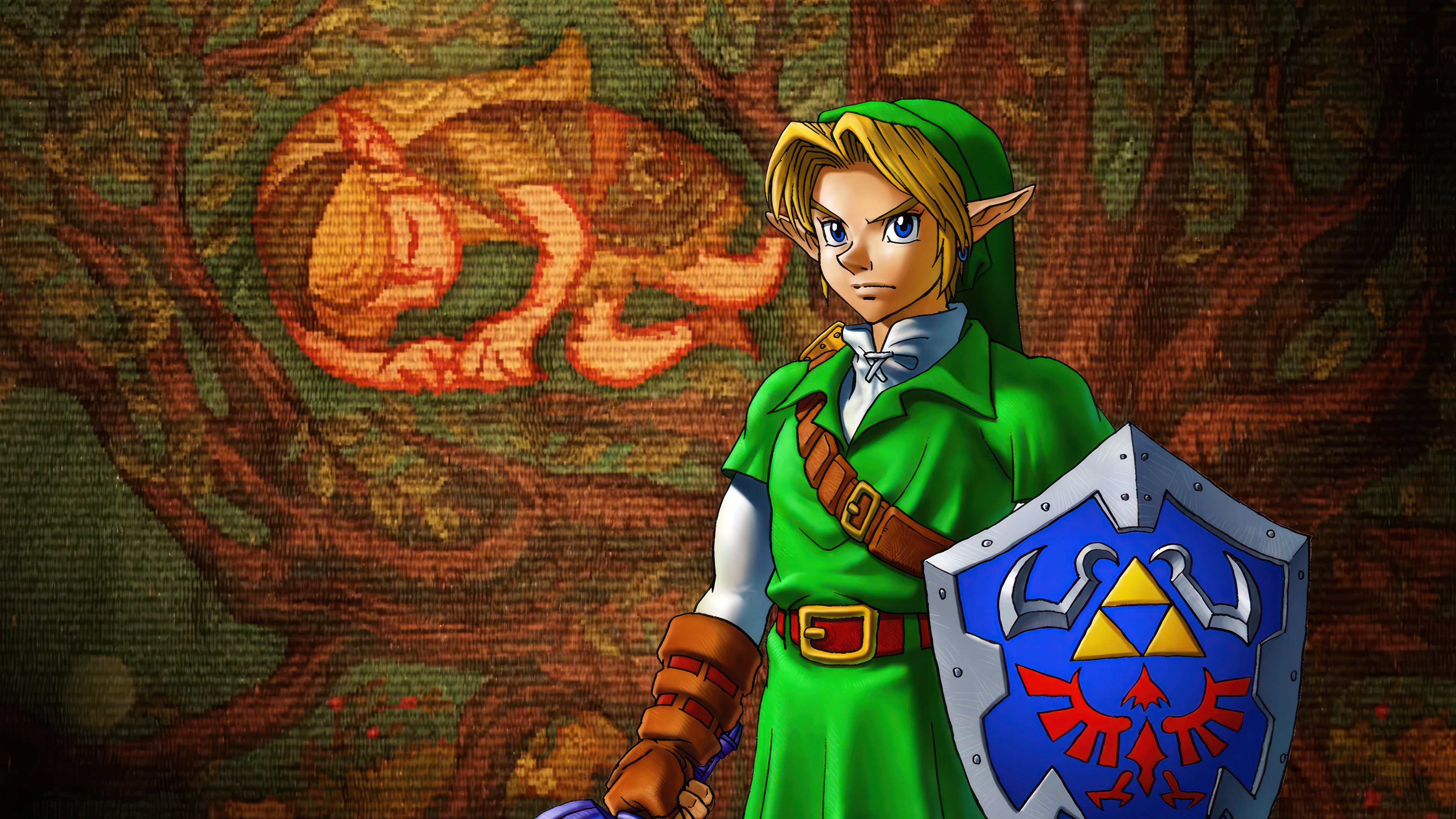 connecting with the ocarina of time to remake the tapestry behind it