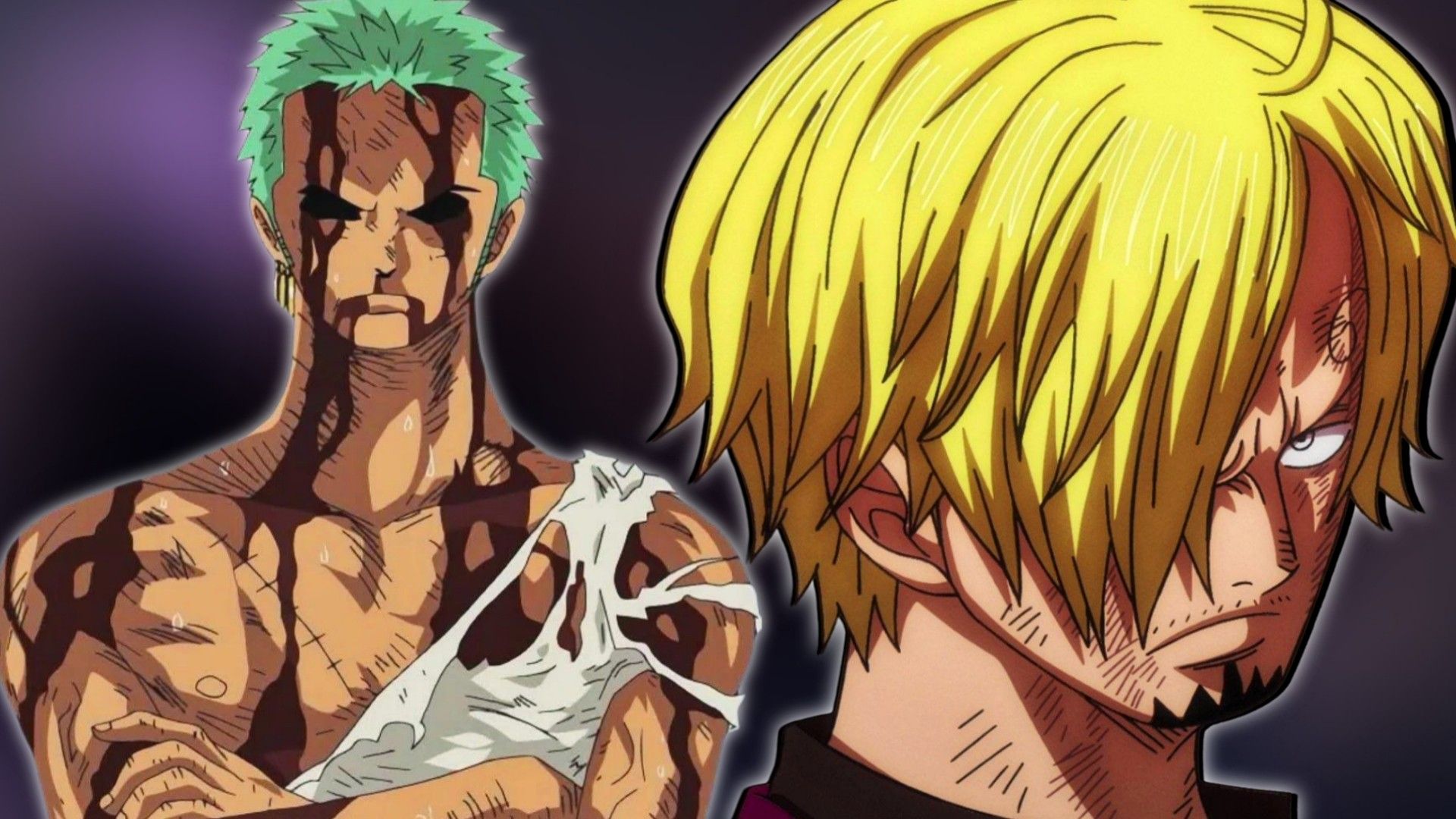 An image of Roronoa Zoro next to Sanji in one piece as Oda chooses the stronger of the two