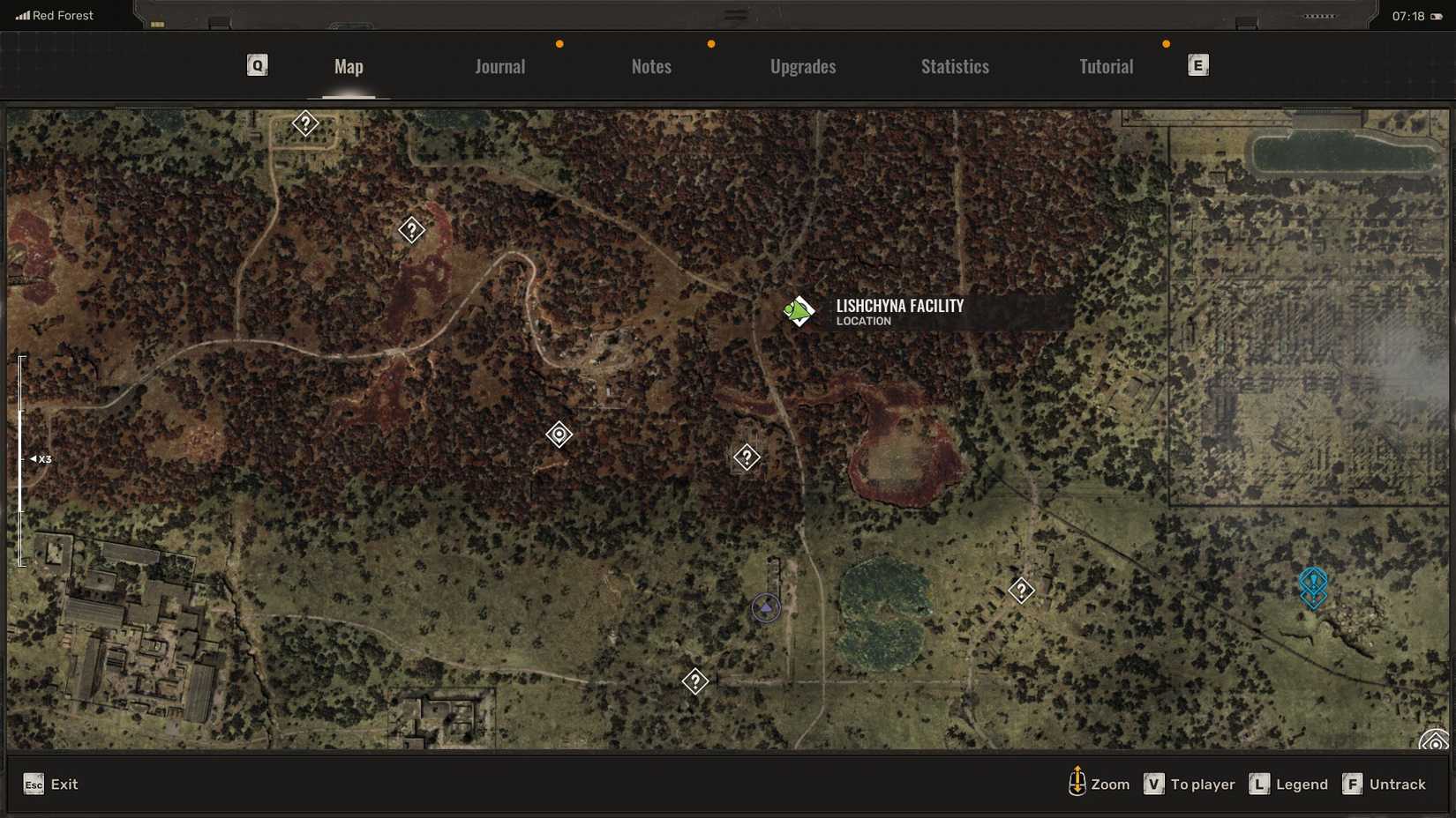 STALKER 2 Lischchyna Facility map location