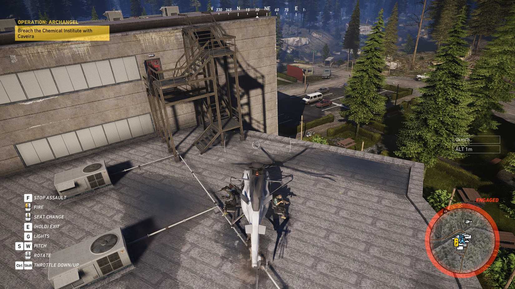 GR Wildlands Operation Archangel Helicopter on roof