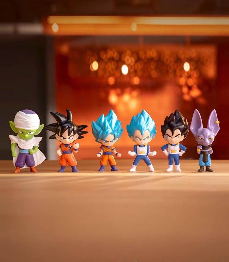 Piccolo, Goku, SSB Goku, SSB Vegeta, Beerus toys for Burger King