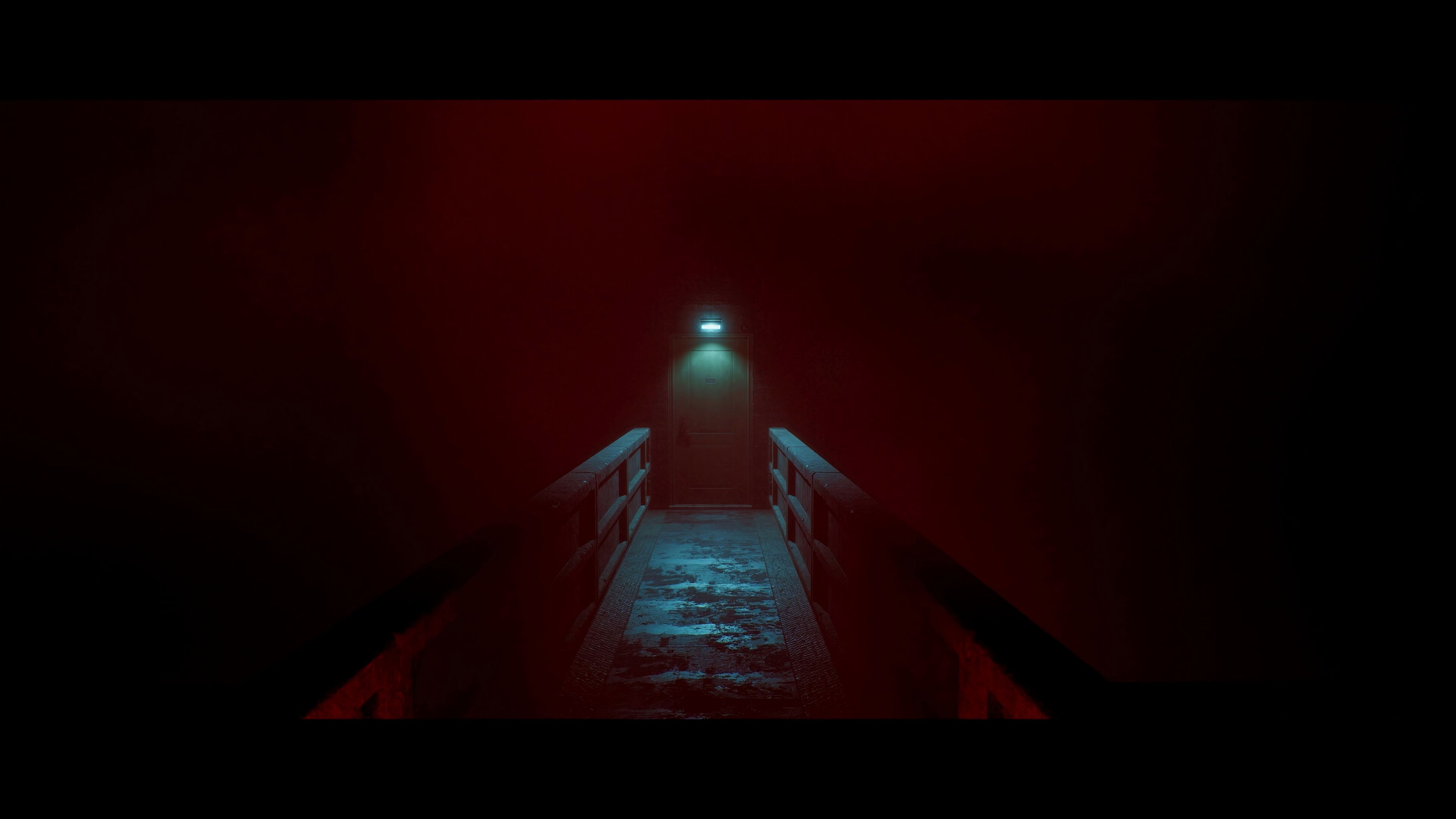 A doorway at the end of a path in Silent Hill Townfall