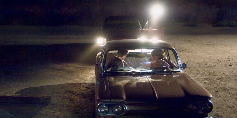 A shot of the parked cars in Zodiac