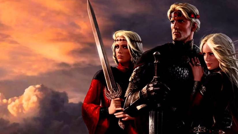 Aegon, Rhaenys, and Visenya in Game of Thrones universe
