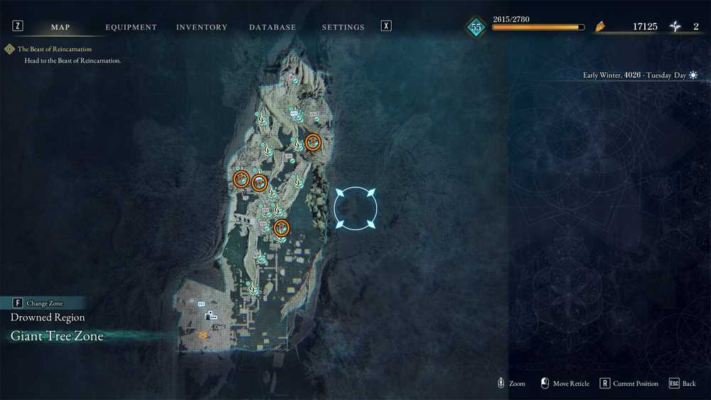 all Drowned Region Giant Tree Zone shrines location in beast of reincarnation