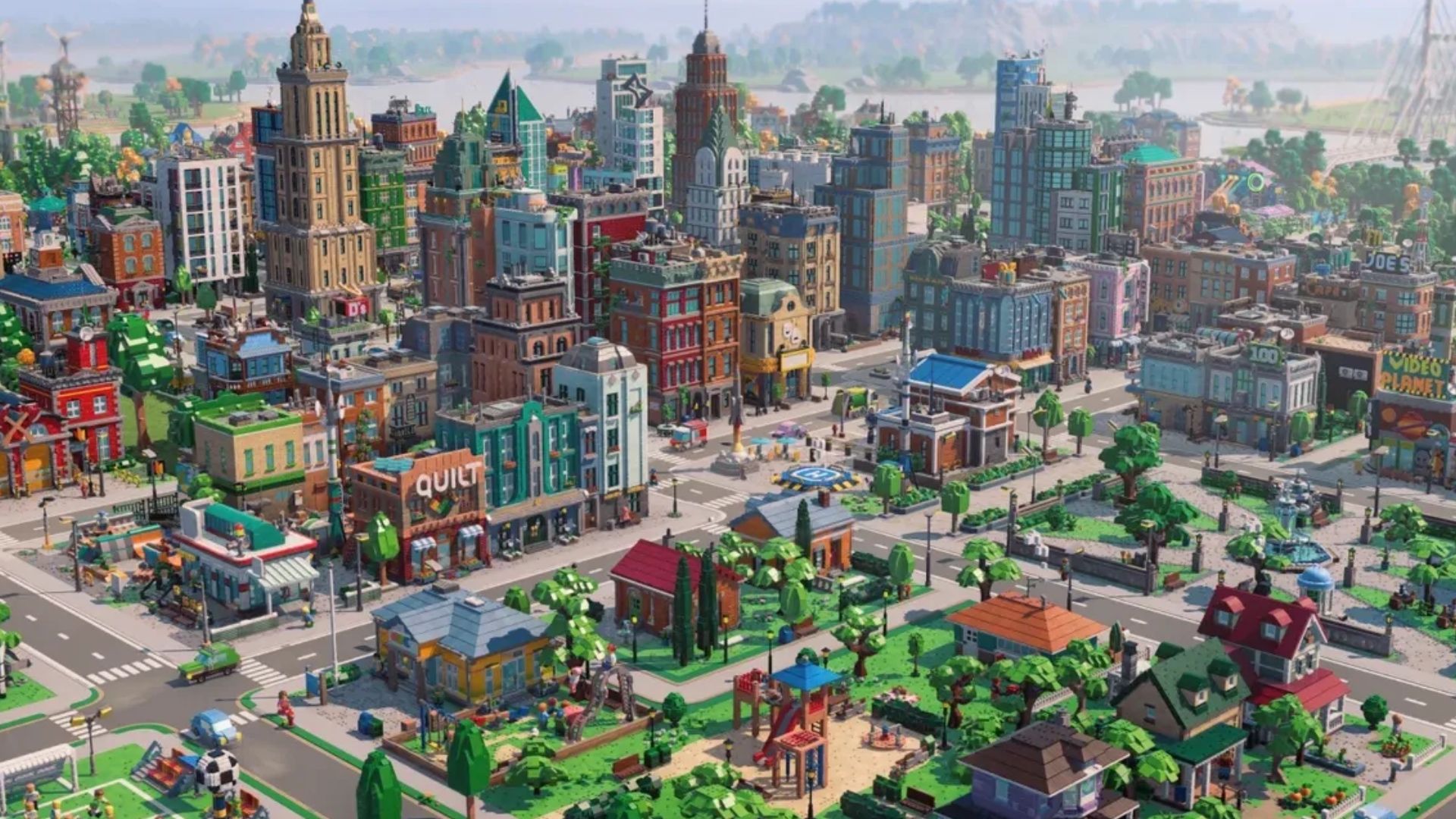 Lego city skyline