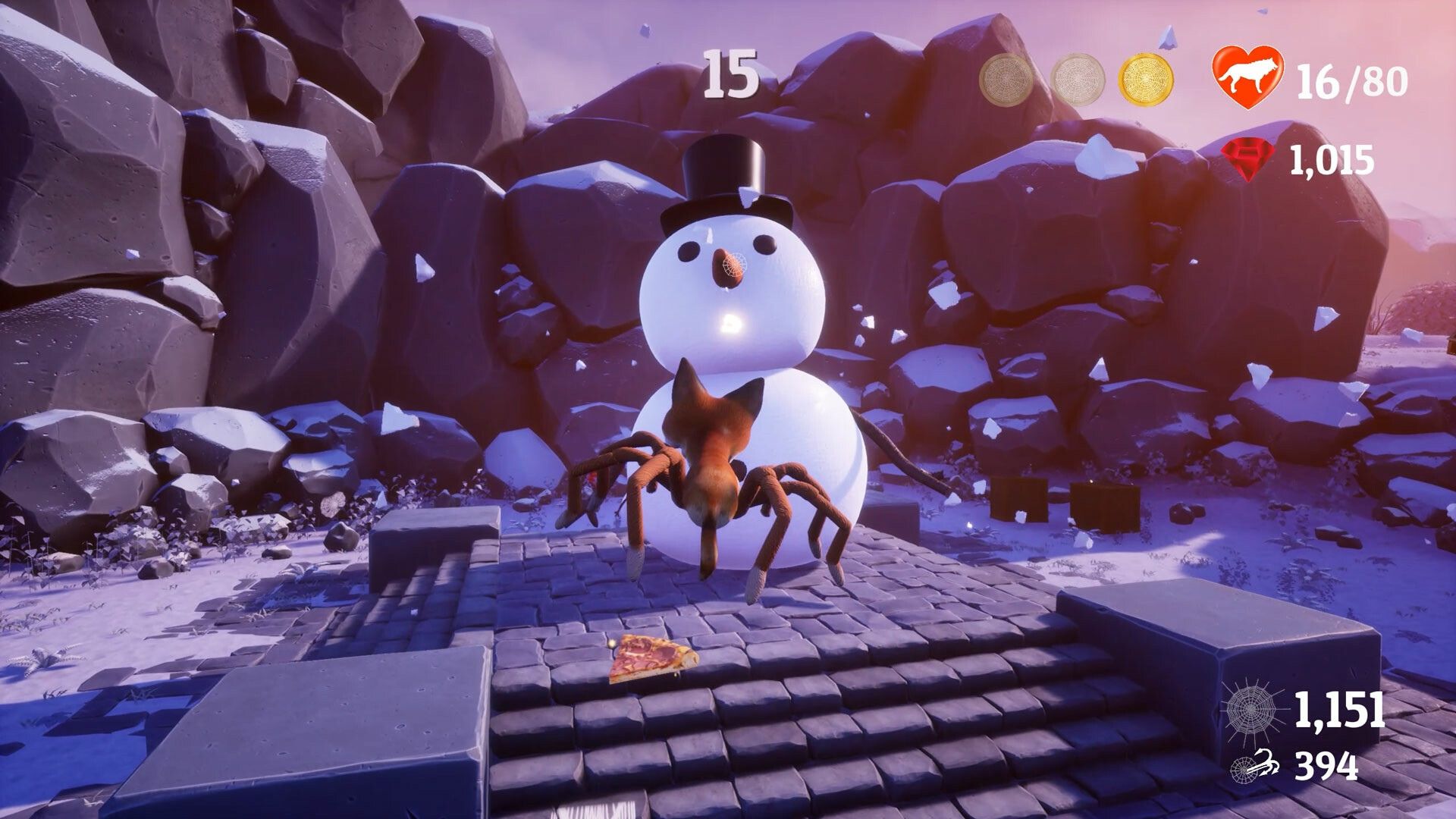 a snowman enemy type in spider fox.