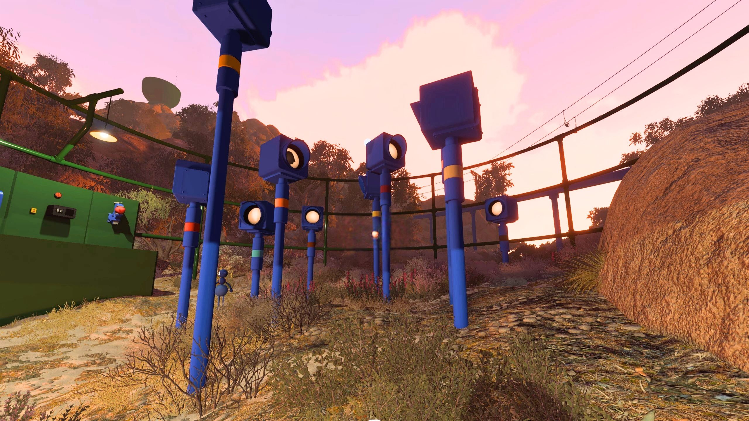 Blue Monitor Pole Puzzle Big Walk