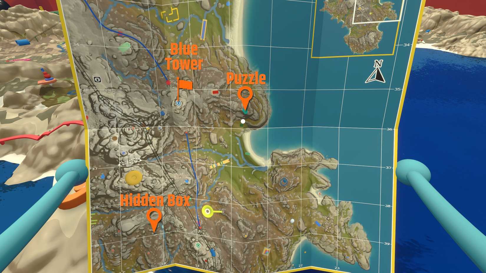 Blue Tower Headphone Chair Puzzle Locations Big Walk
