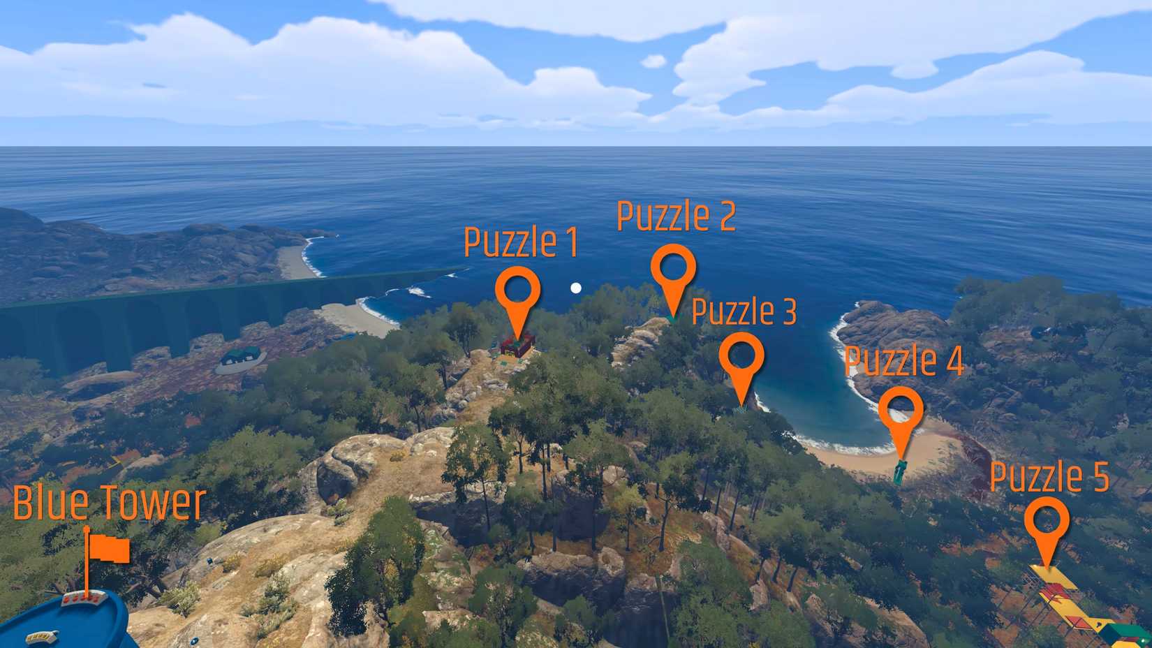 Blue Tower Puzzle Locations Big Walk