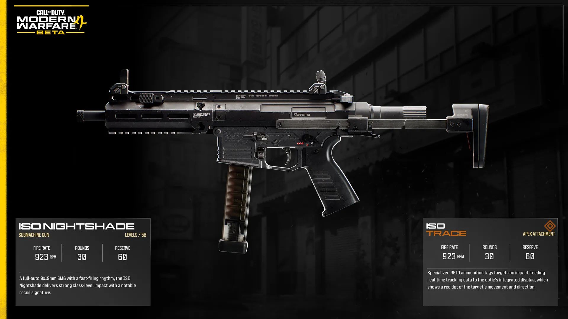 Call of Duty Modern Warfare 4 ISO Nightshade details with ISO Tracer