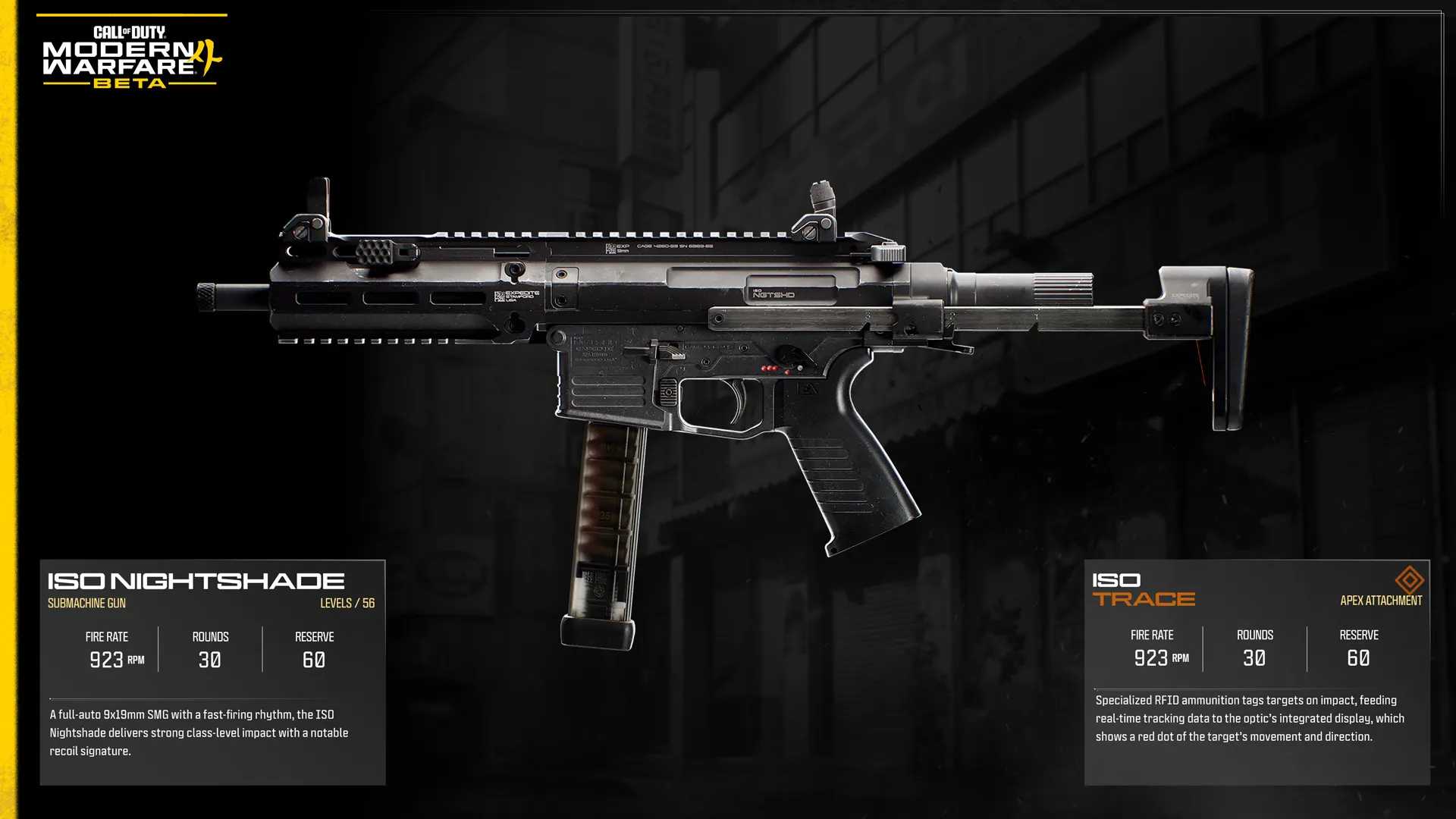 Call of Duty Modern Warfare 4 ISO Nightshade details with ISO Tracer