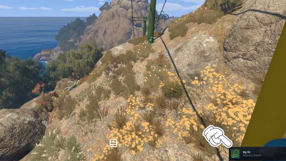 Trof&eacute;u Big Sit desbloqueado no telef&eacute;rico em Big Walk