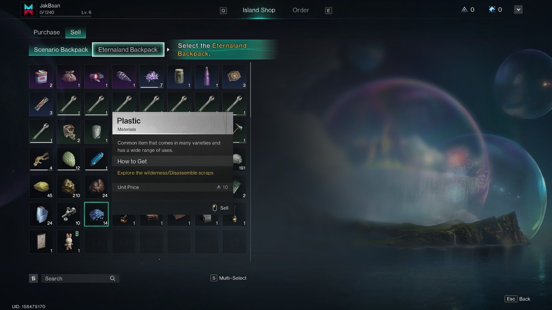 Converting Items to Astral Sand in Eternaland Once Human