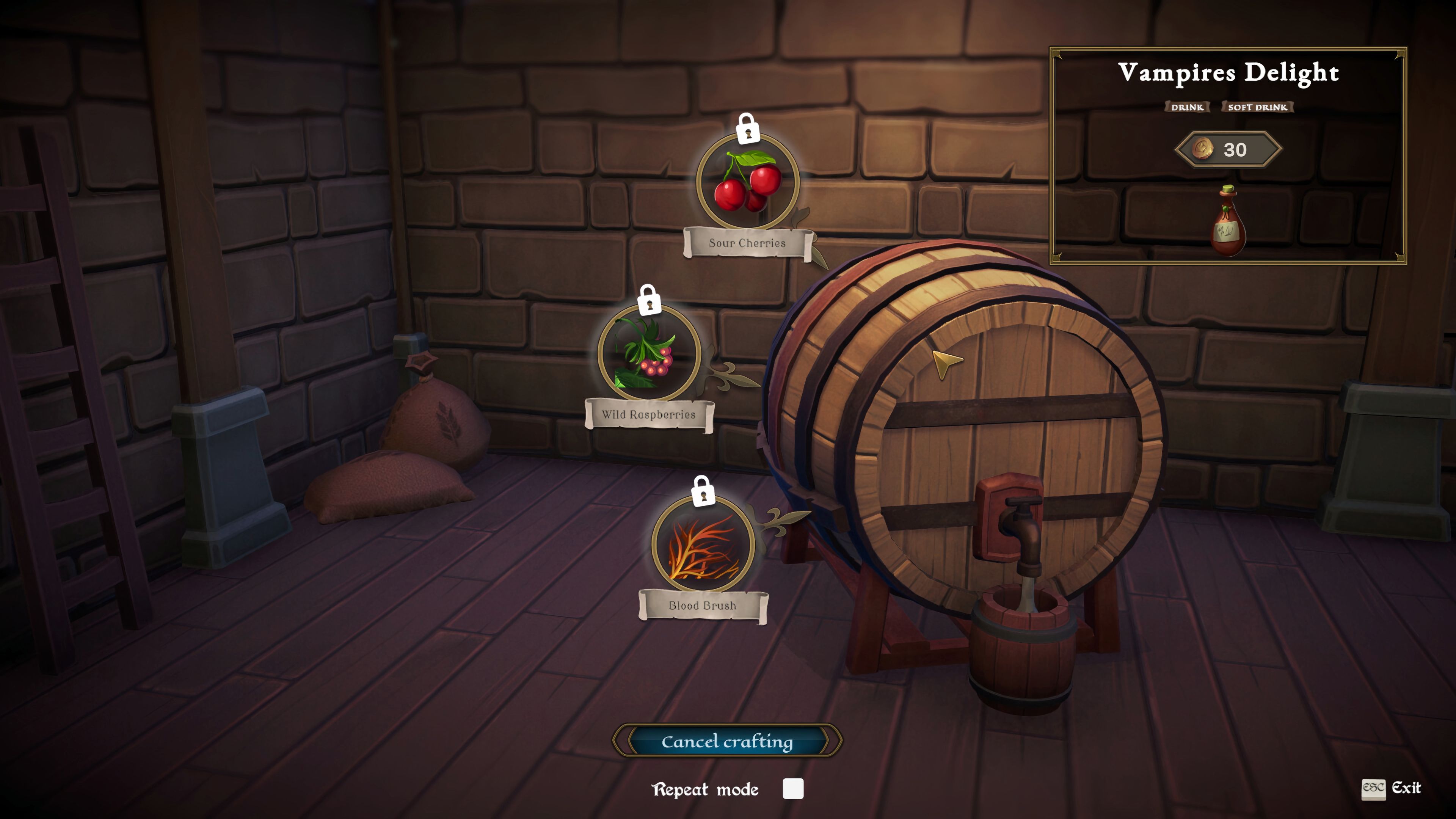 Crafting a drink in Dungeons and Dragons Long Rest Tavern