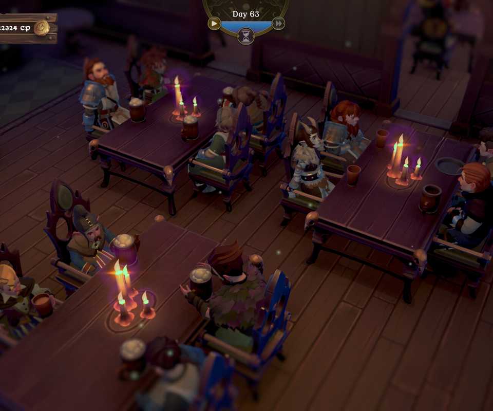 Customers sitting at tables in Dungeons and Dragons Long Rest Tavern