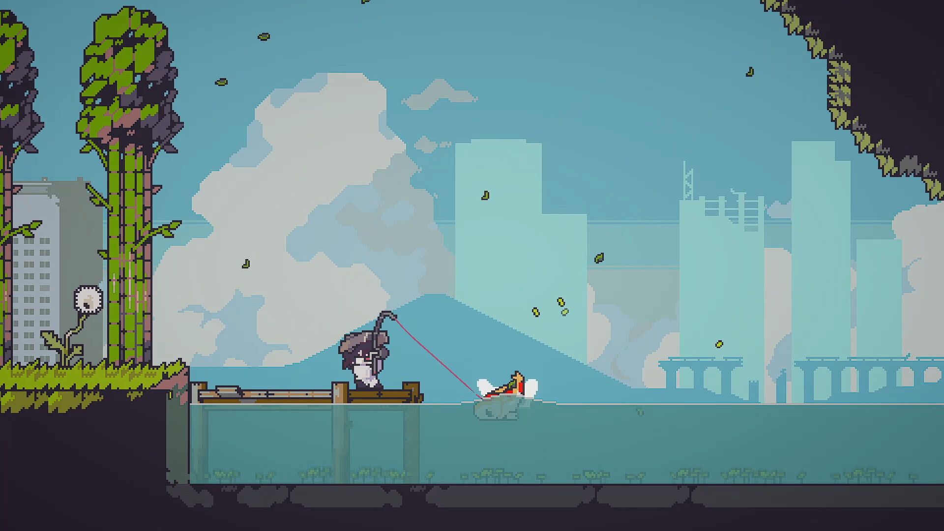 doloc town female protagonist fishing.