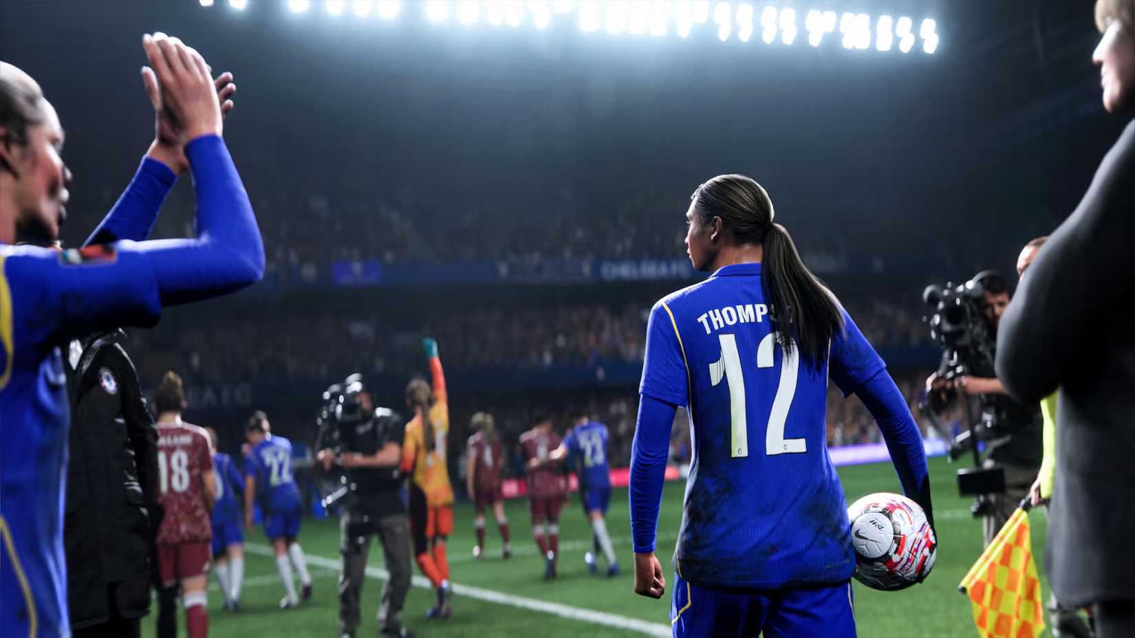EA Sports FC 27 Thompson holding the ball