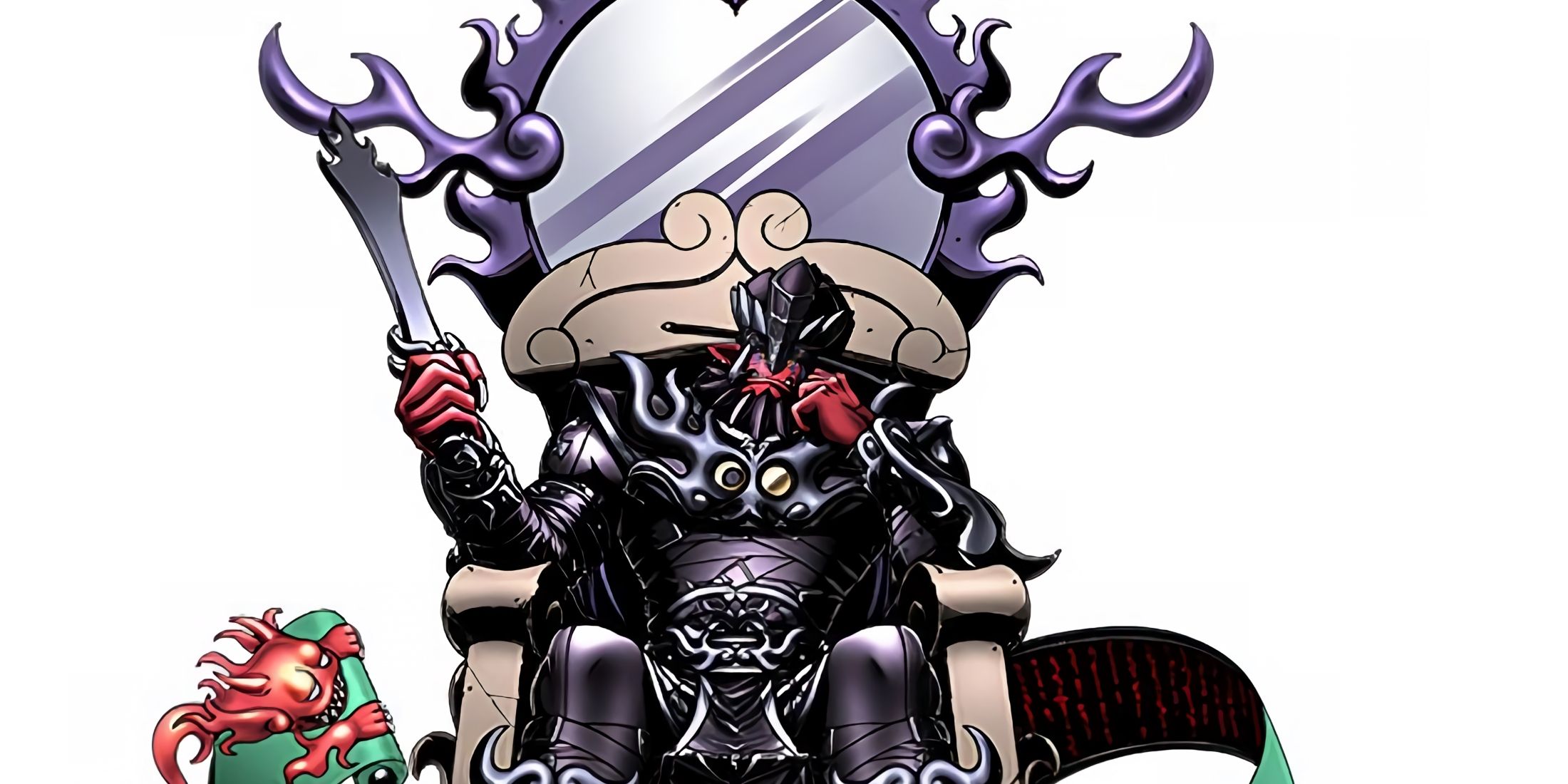 Enmamon sitting in his throne