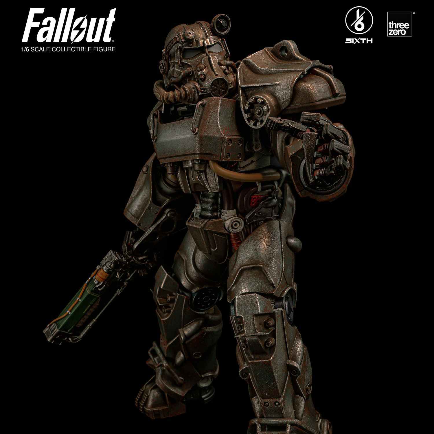 Fallout T-60 Rust پاوەر ئارمۆر ThreeZero 1