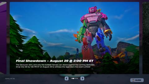 Fortnite OG Final Showdown Event Start Times (Monster vs Mecha Team Leader) - 3