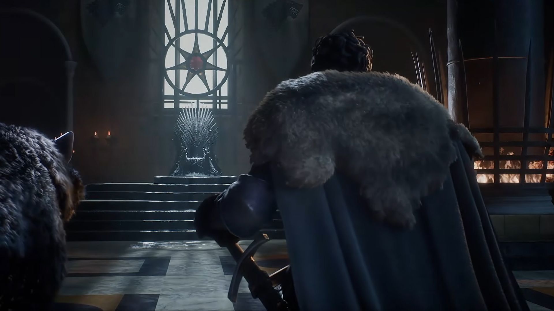 game of thrones war for westeros gameplay trailer gamescom jon snow walking towards tron
