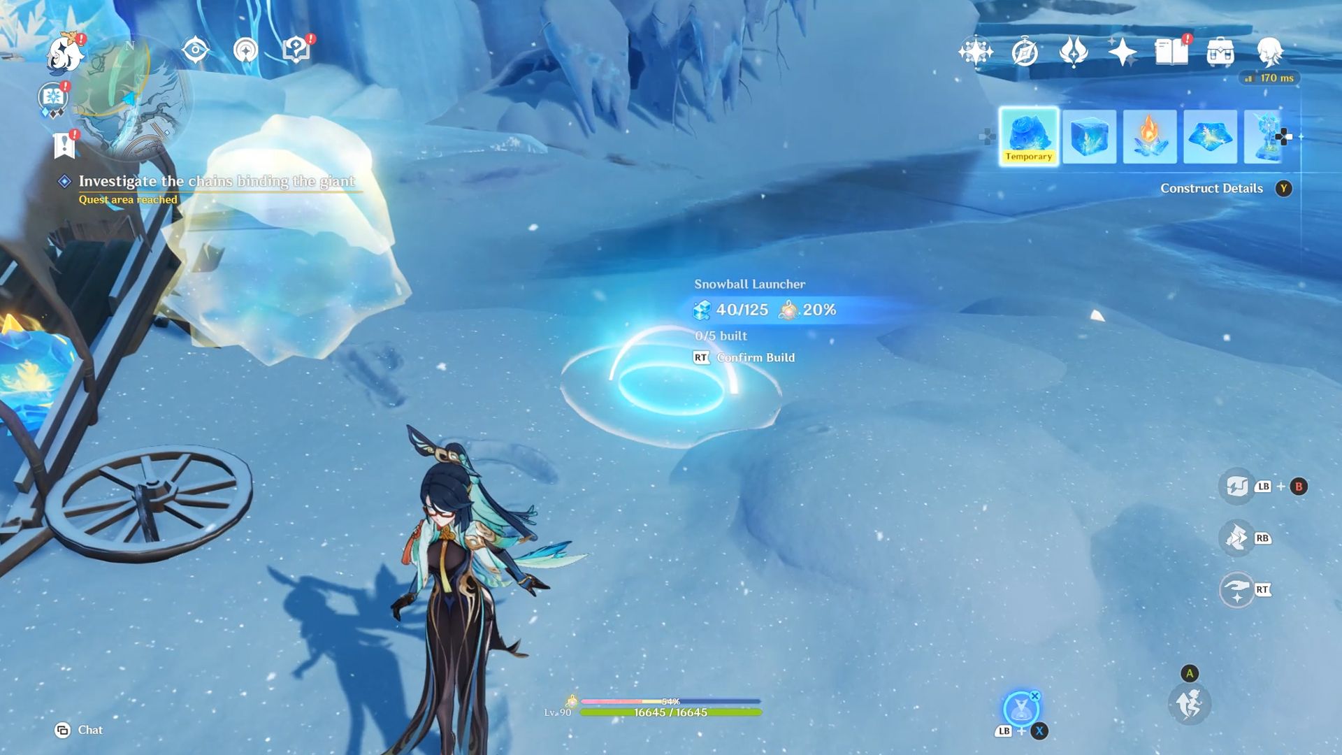 genshin-impact-a-great-heart-fettered-by-slender-chains-quest-puzzle-solution - snowball launcher