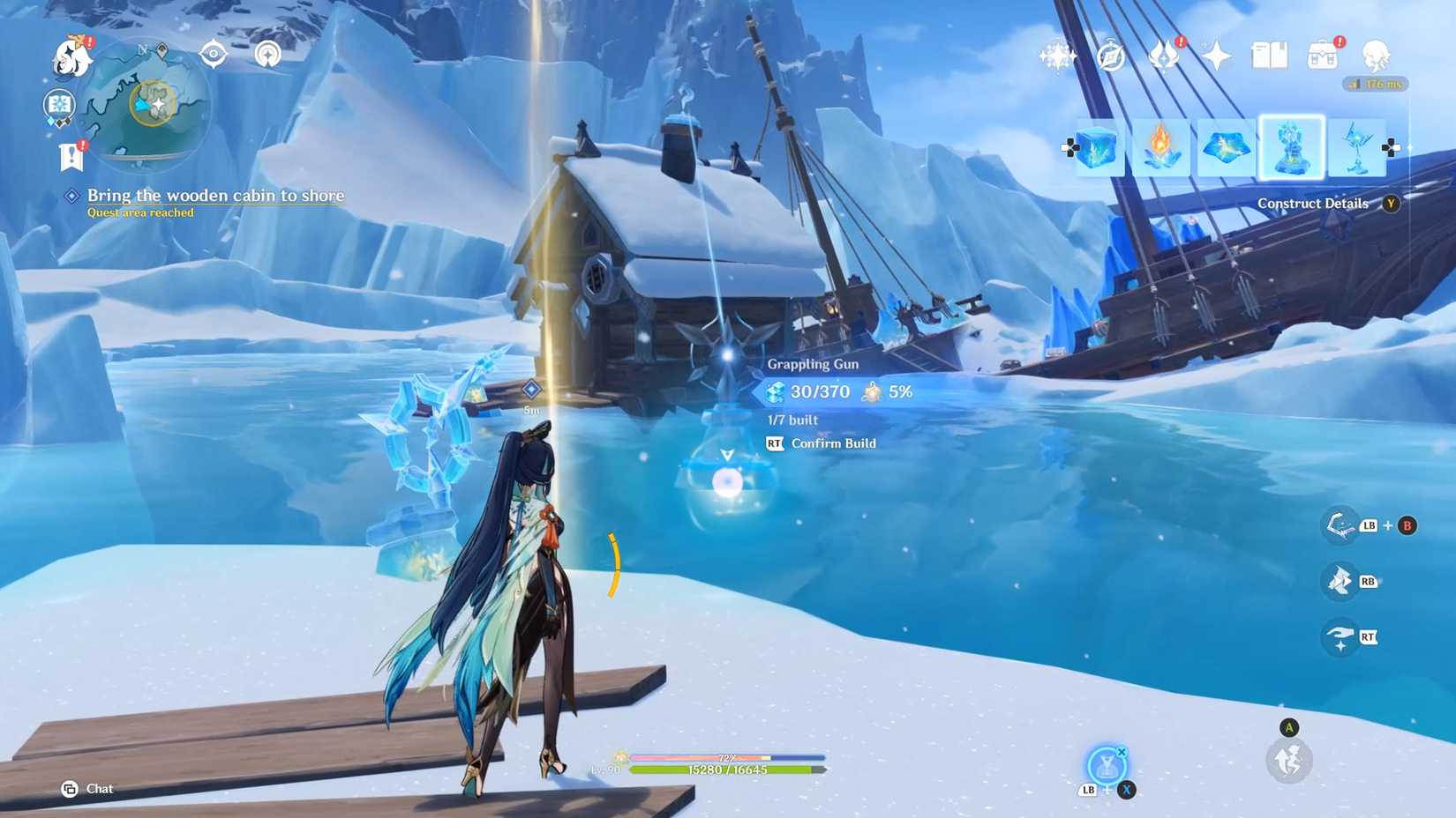 genshin-impact-ever-beneath-the-waves-quest-how-to-bring-the-wooden-cabin-to-shore - final grappling gun